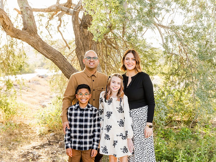 family in the san tan valley desert