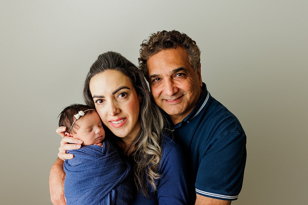 newborn portrait with mom and dad